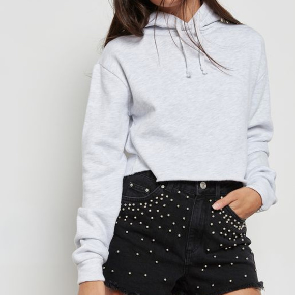 topshop crop hoodie